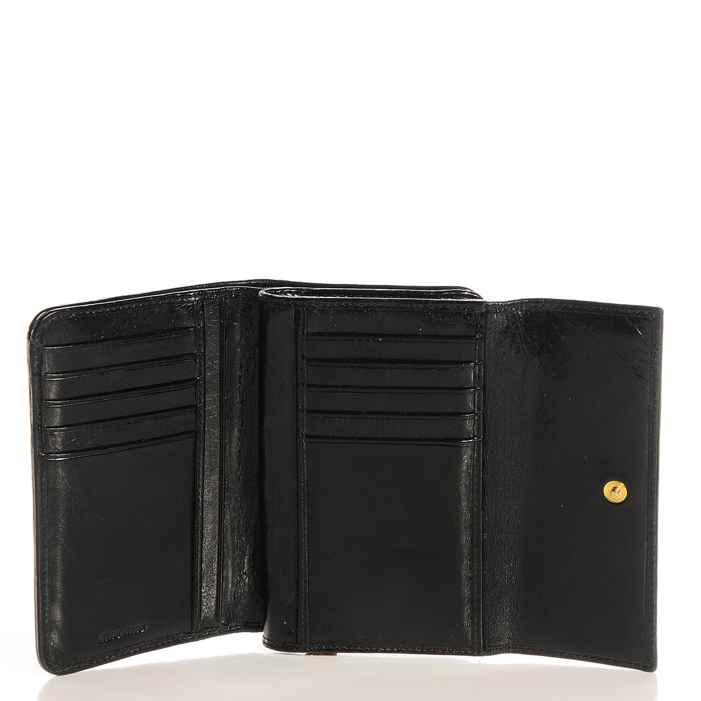 Matelasse Lux Bi-Fold Flap Wallet Nero Black