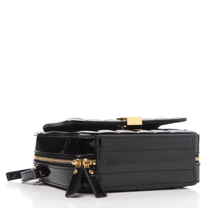 Saint Laurent Patent Matelasse Monogram Vicky Camera Bag Black 4 of 9