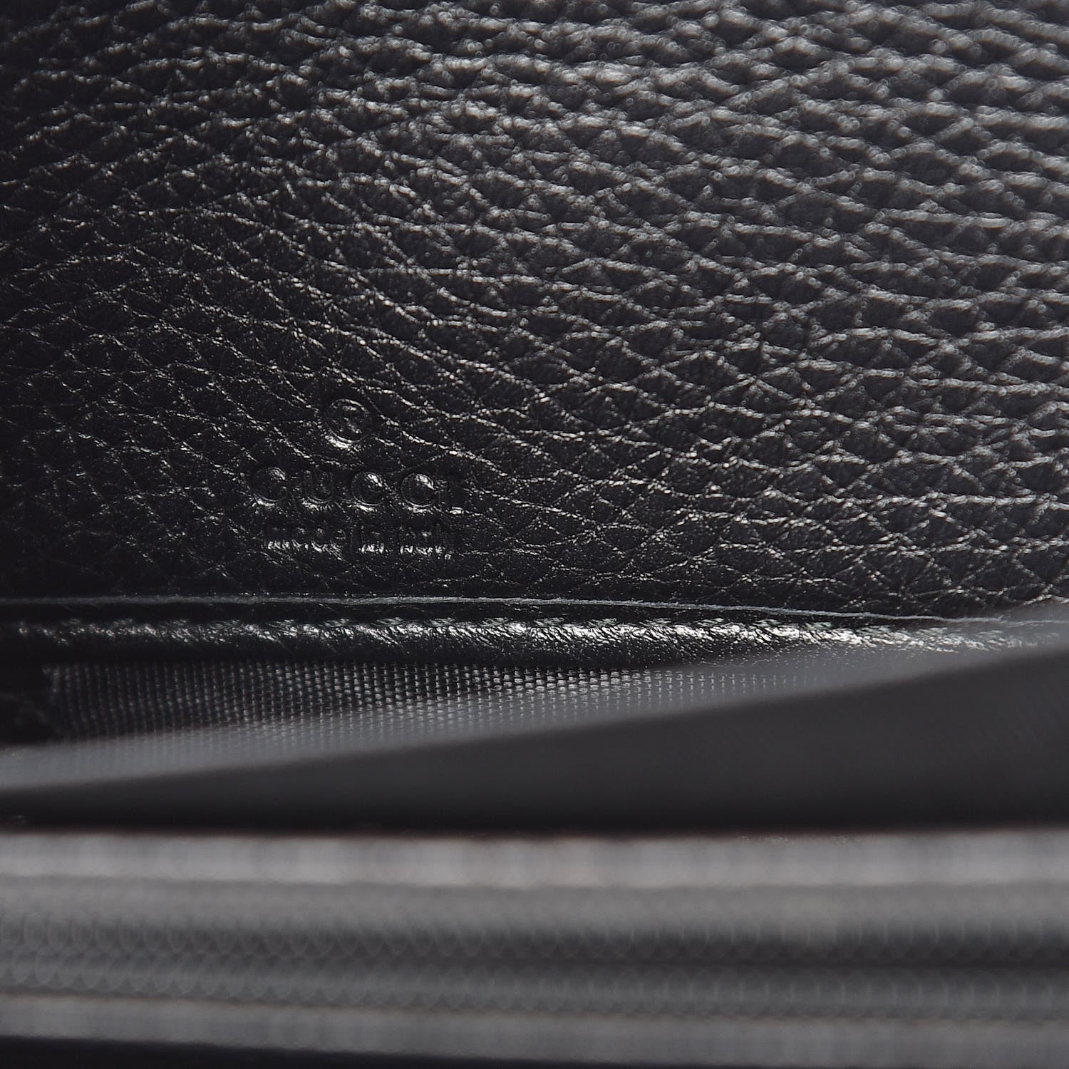 Gucci Pebbled Calfskin Studded Soho Zip Around Wallet Black 6 of 10