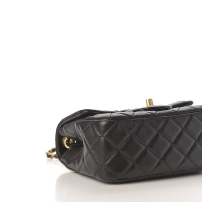 Chanel Lambskin Quilted Mini Pearl Crush Flap Black 9 of 12