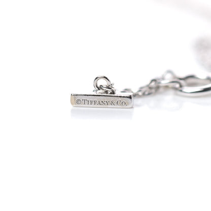 Tiffany 18K White Gold Diamond T Smile Bracelet 5 of 6