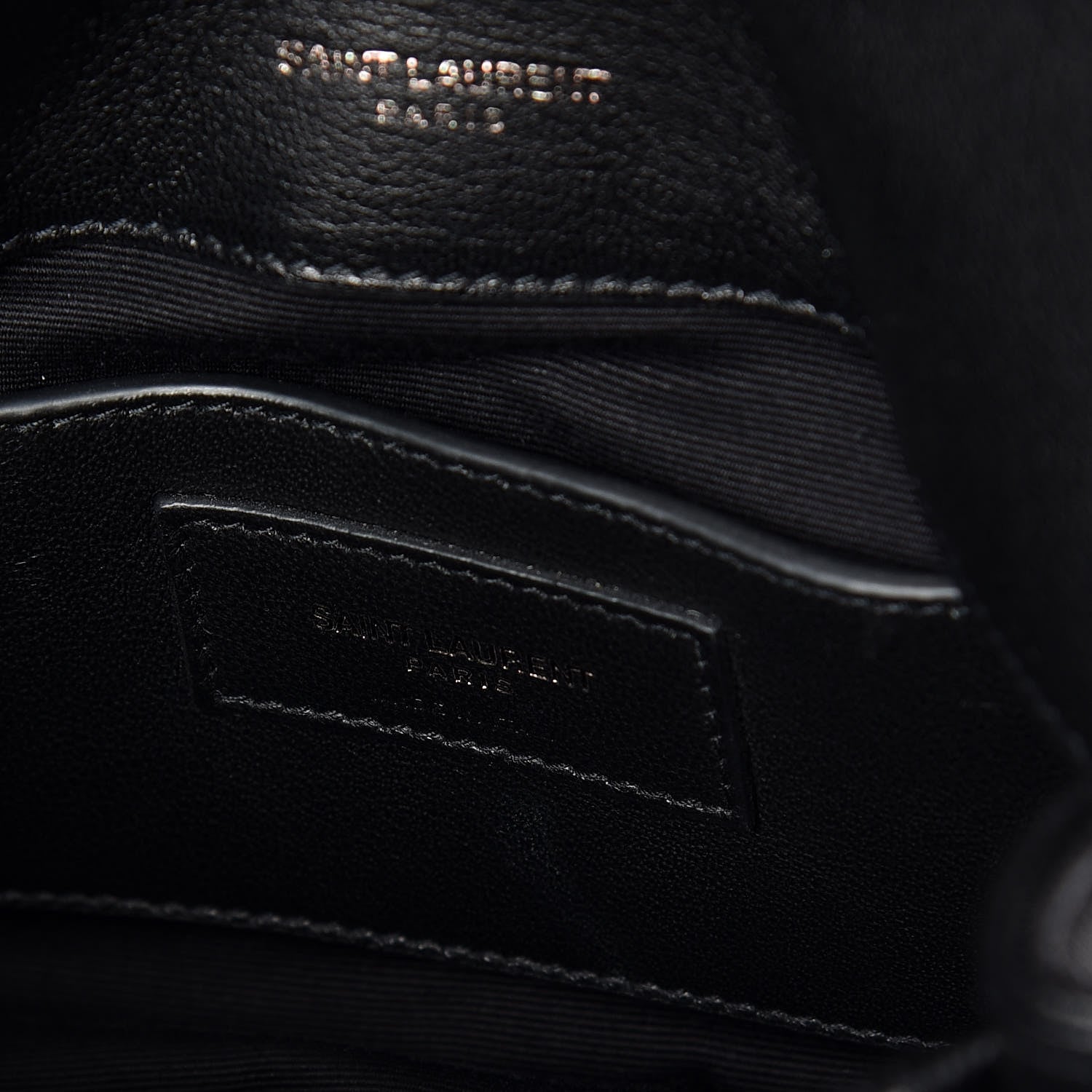 Saint Laurent Sheepskin Matelasse Chevron Monogram Medium College Bag Black 12 of 16