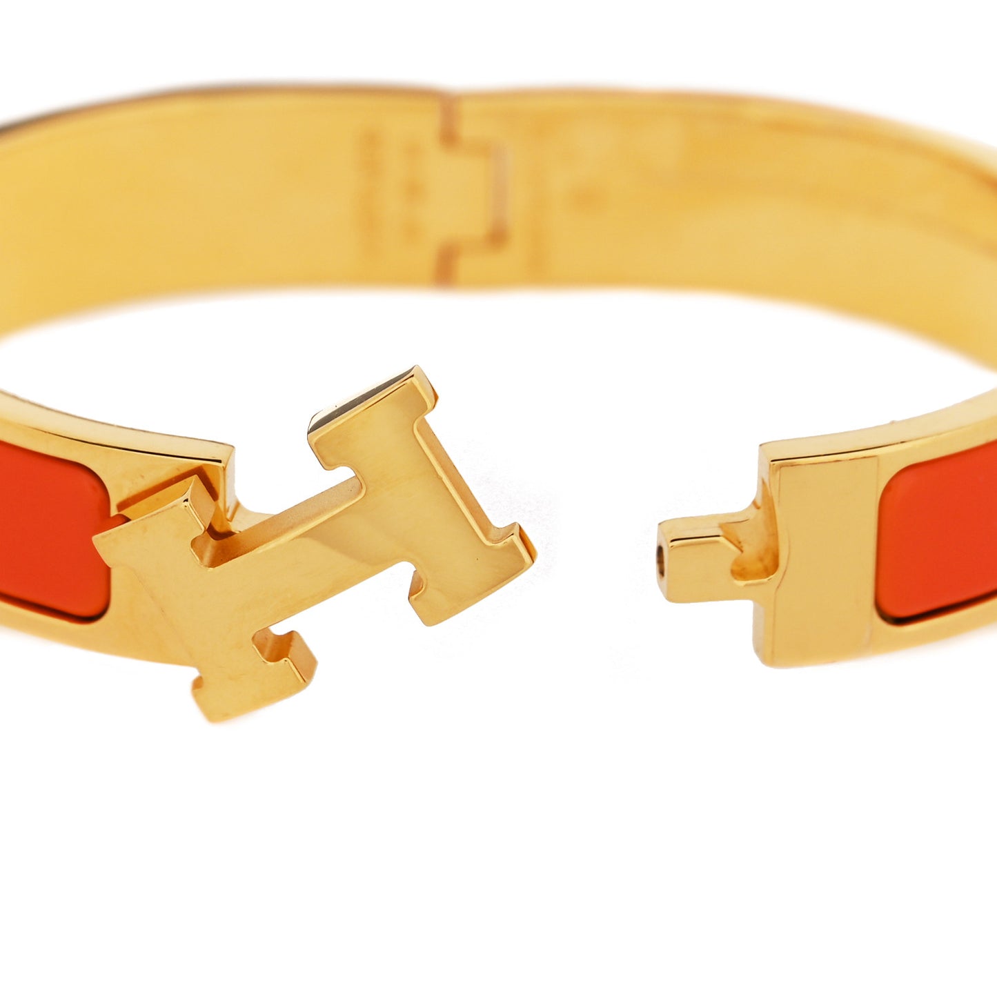Enamel Narrow Clic Clac H Bracelet PM Orange