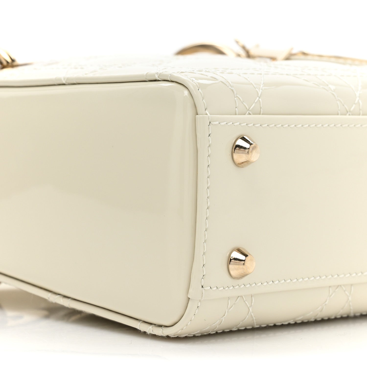 Christian Dior Patent Cannage Mini Lady Dior Latte 8 of 8
