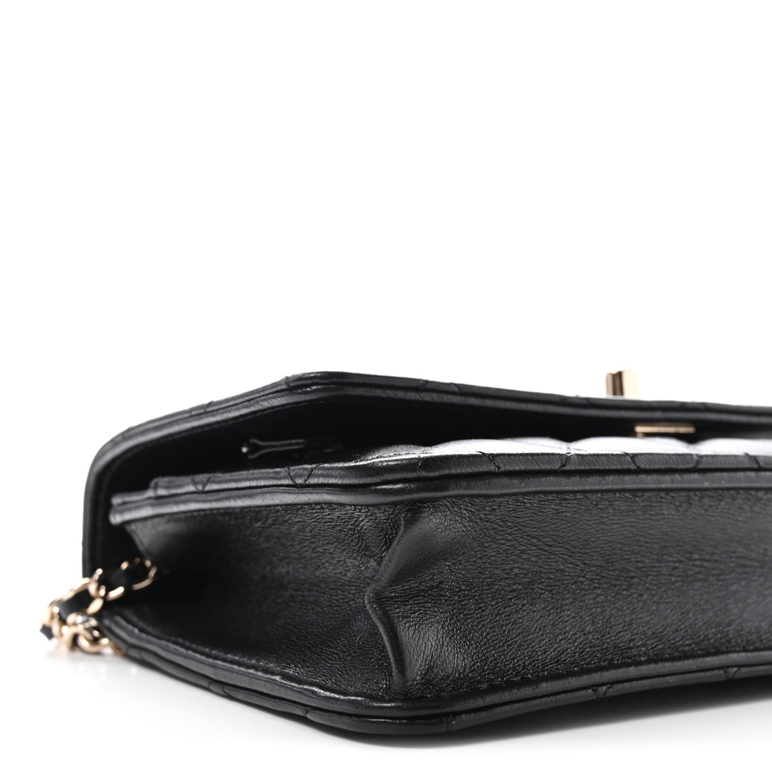 Chanel Lambskin Quilted Trendy CC Dual Handle Clutch With Chain Black 10 of 12