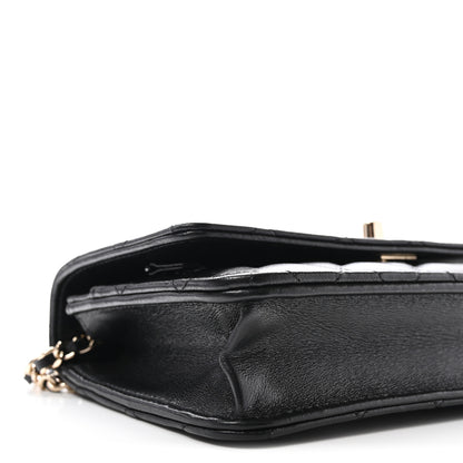 Chanel Lambskin Quilted Trendy CC Dual Handle Clutch With Chain Black 10 of 12