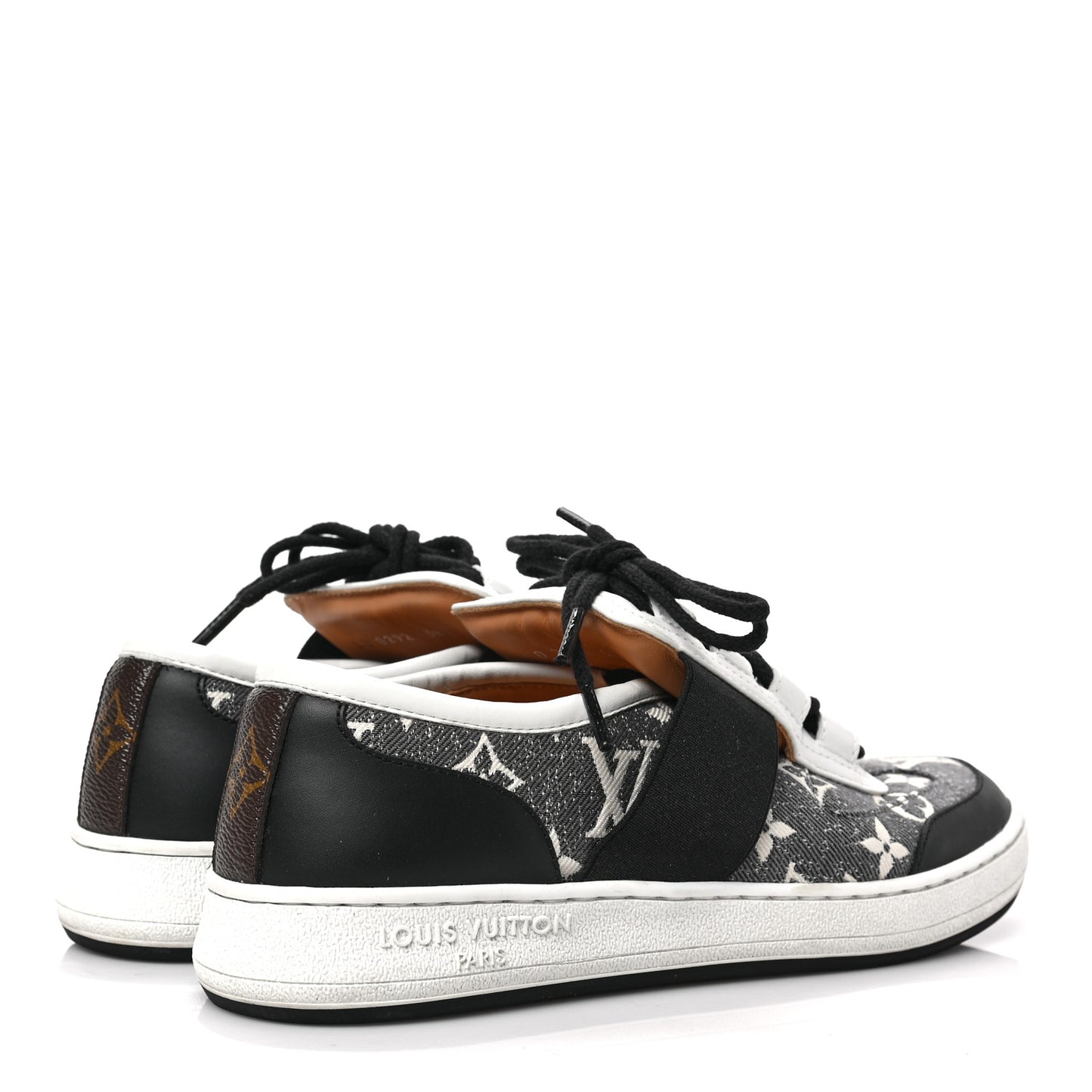 Denim Monogram Lous Sneakers 38 Gray