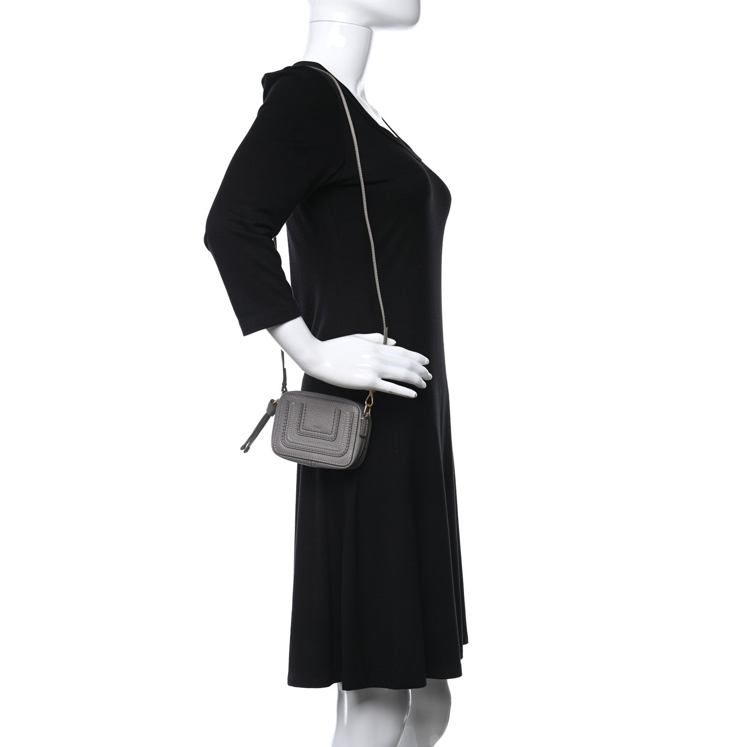 Chloe Calfskin Mini Marcie Crossbody Bag Cashmere Grey 2 of 8