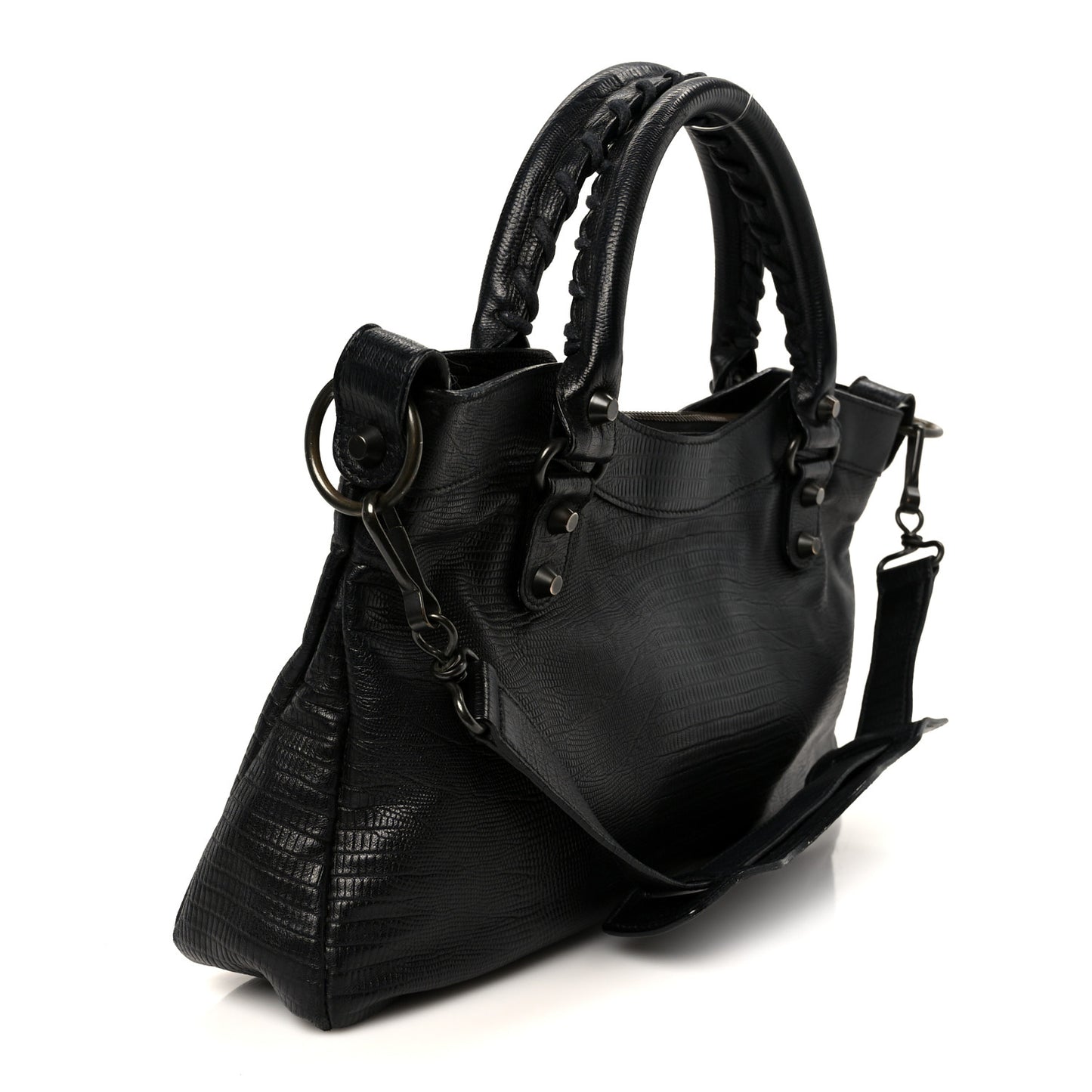 Lizard Embossed First Black