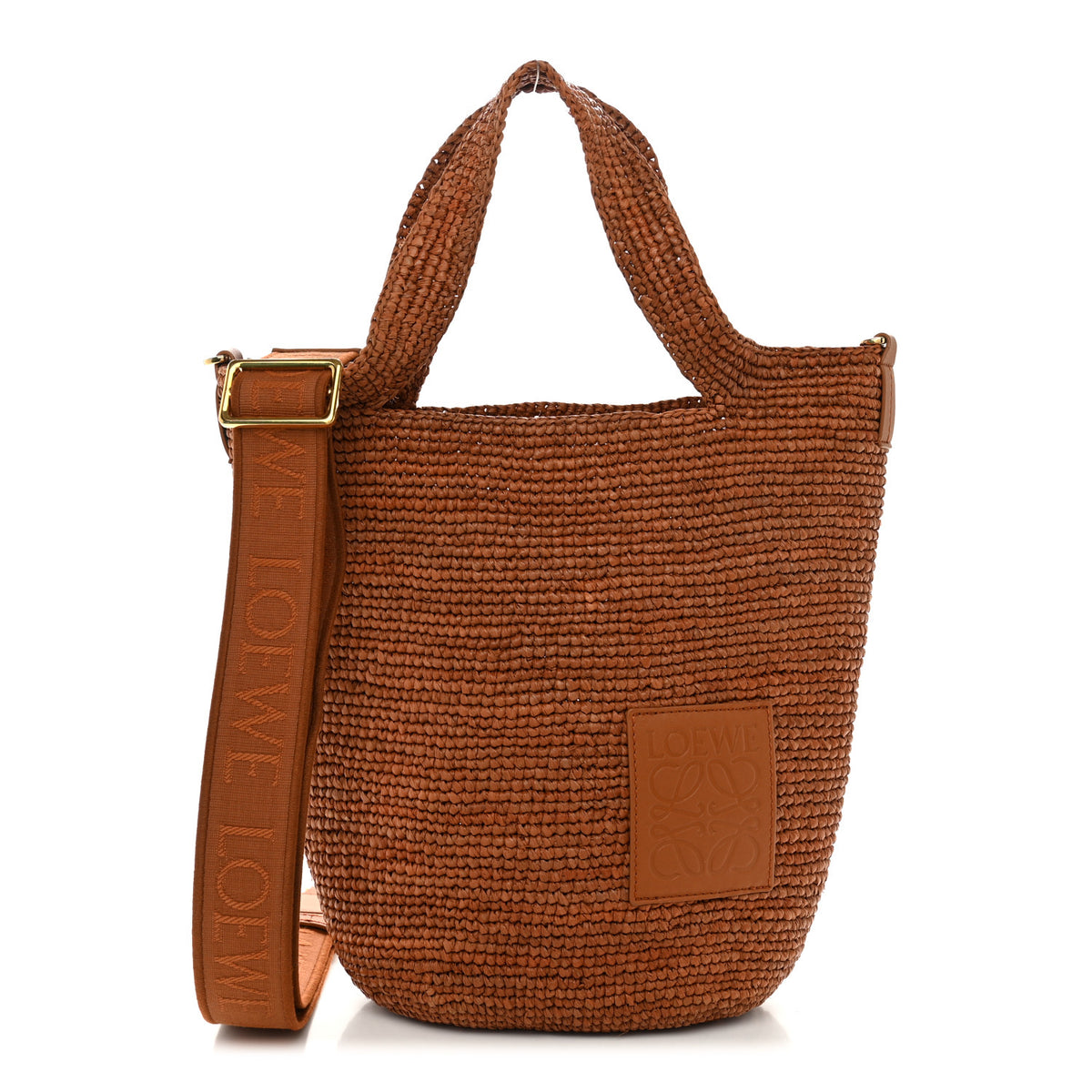 Loewe Raffia Mini Slit Tote Bag Honey Gold 1 of 9