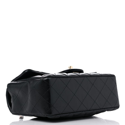 Chanel Lambskin Quilted Mini Rectangular Flap Black 4 of 12