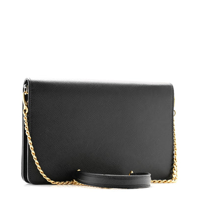 Prada Saffiano Lux Mini Crossbody Bag Black 4 of 10