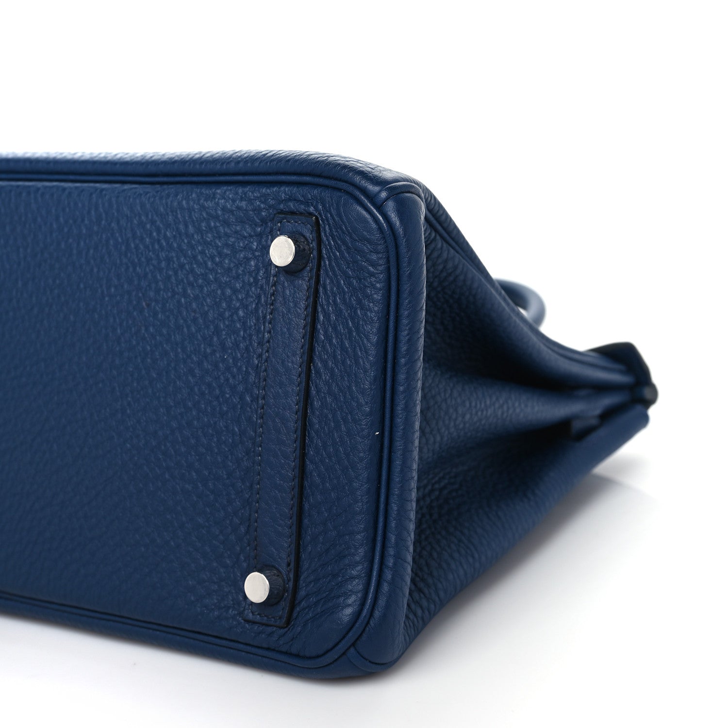 Hermes Taurillon Clemence Birkin 30 Bleu De Malte 10 of 10
