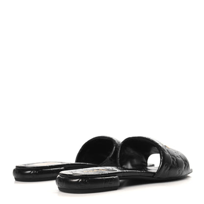 Gucci Nappa Double GG Flat Slide Sandals 40 Black 5 of 9