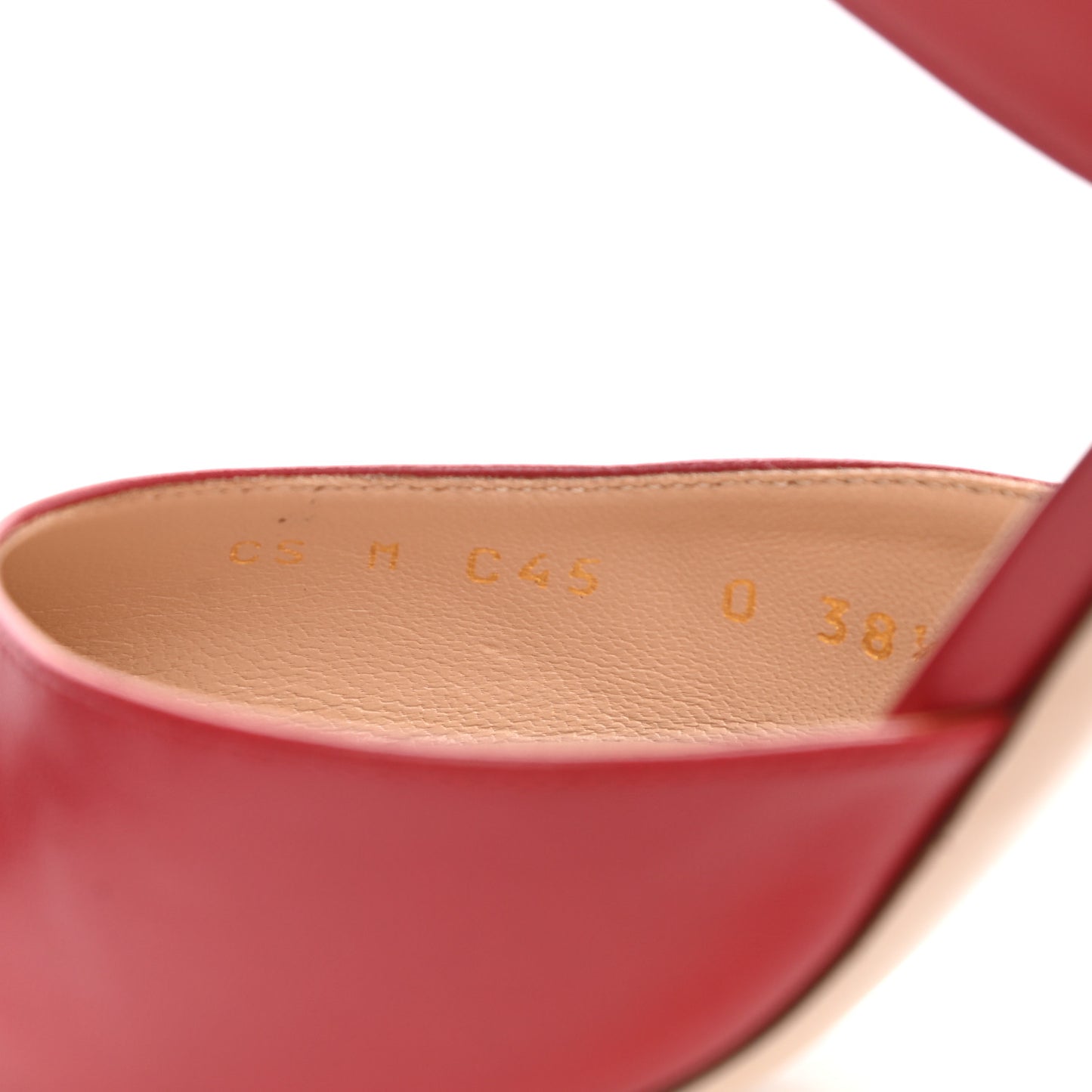 Nappa Rockstud Strap Pumps 38.5 Red