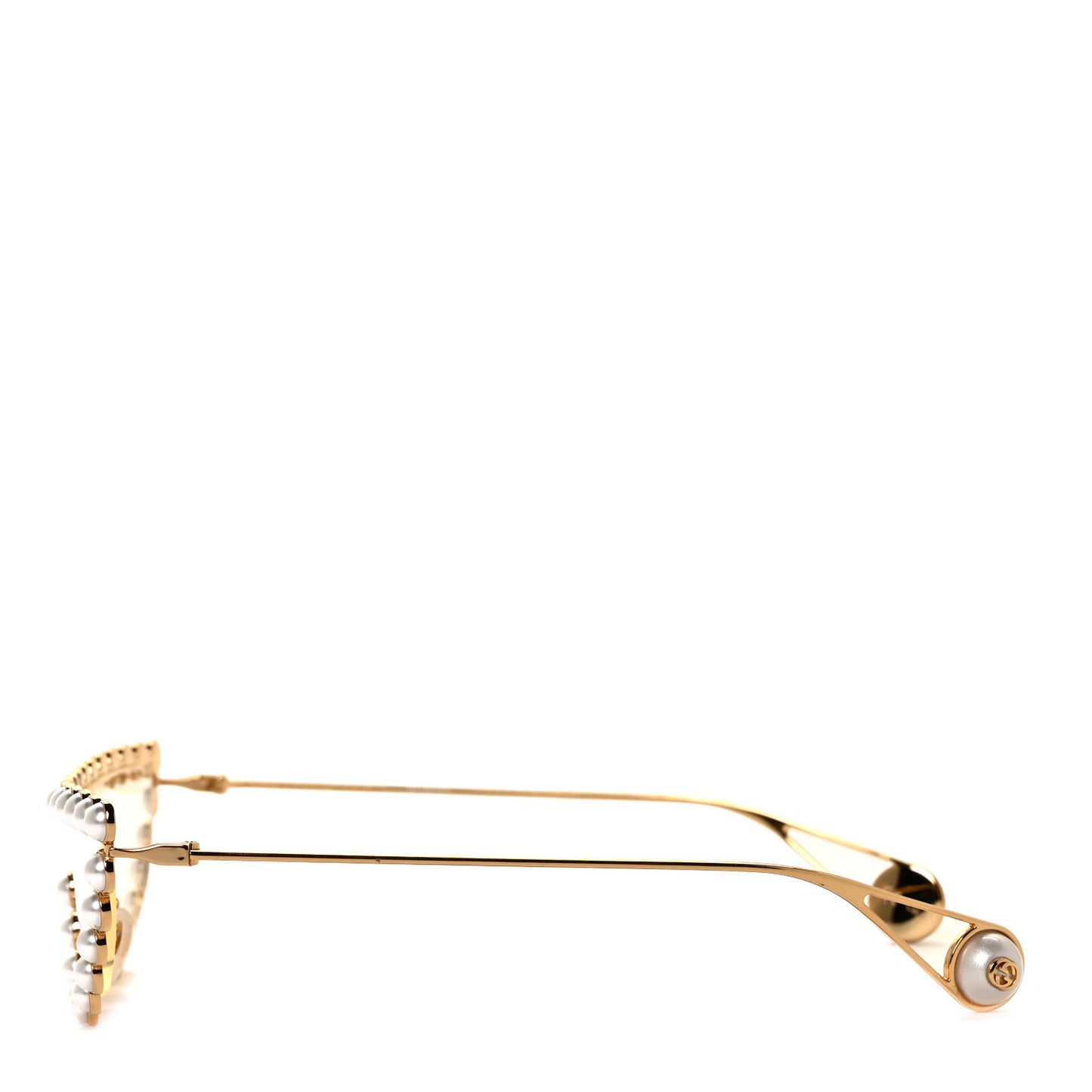 Metal Pearl Cat Eye Sunglasses GG0364S Gold