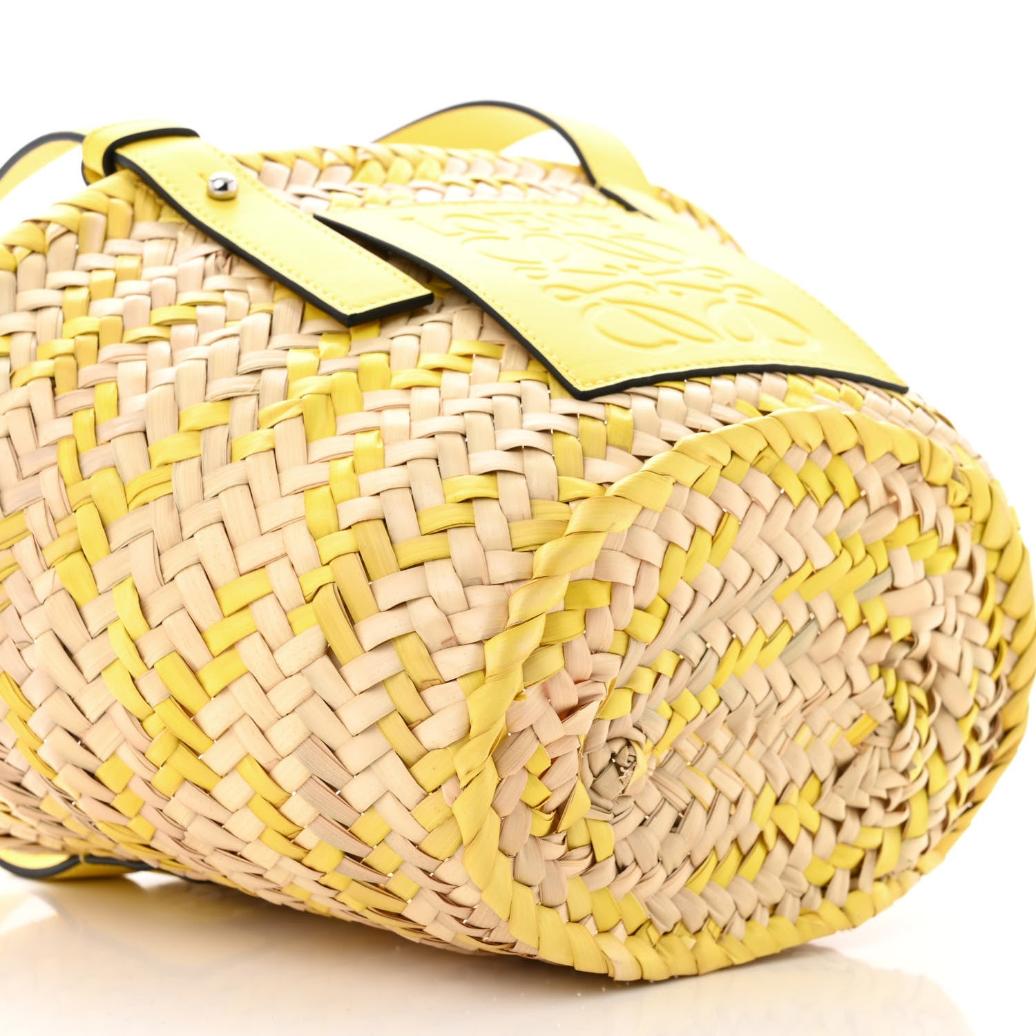 Loewe Raffia Small Basket Tote Bag Natural Yellow 8 of 9