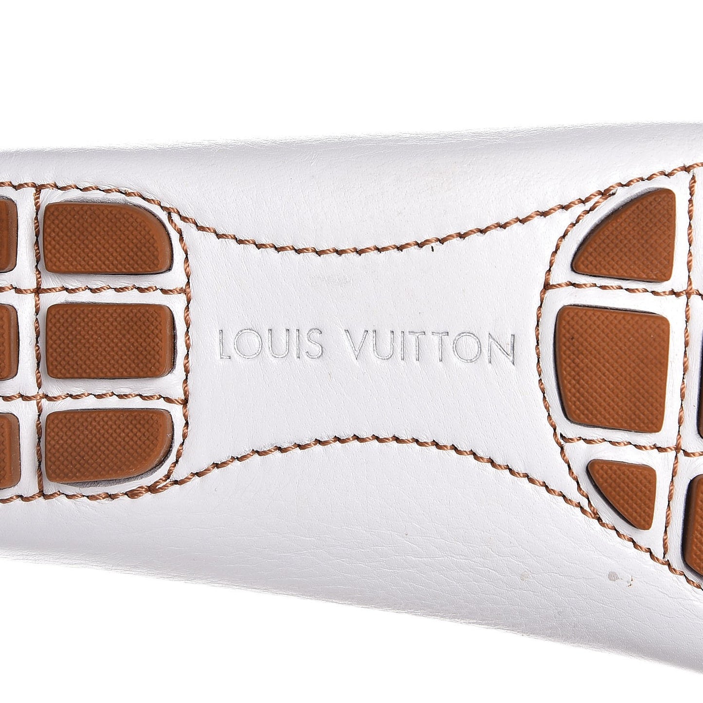 Calfskin Fleur Oxford Loafers 40 Cognac White White