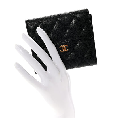 Chanel Caviar Quilted Compact Flap Wallet Black 2 of 9