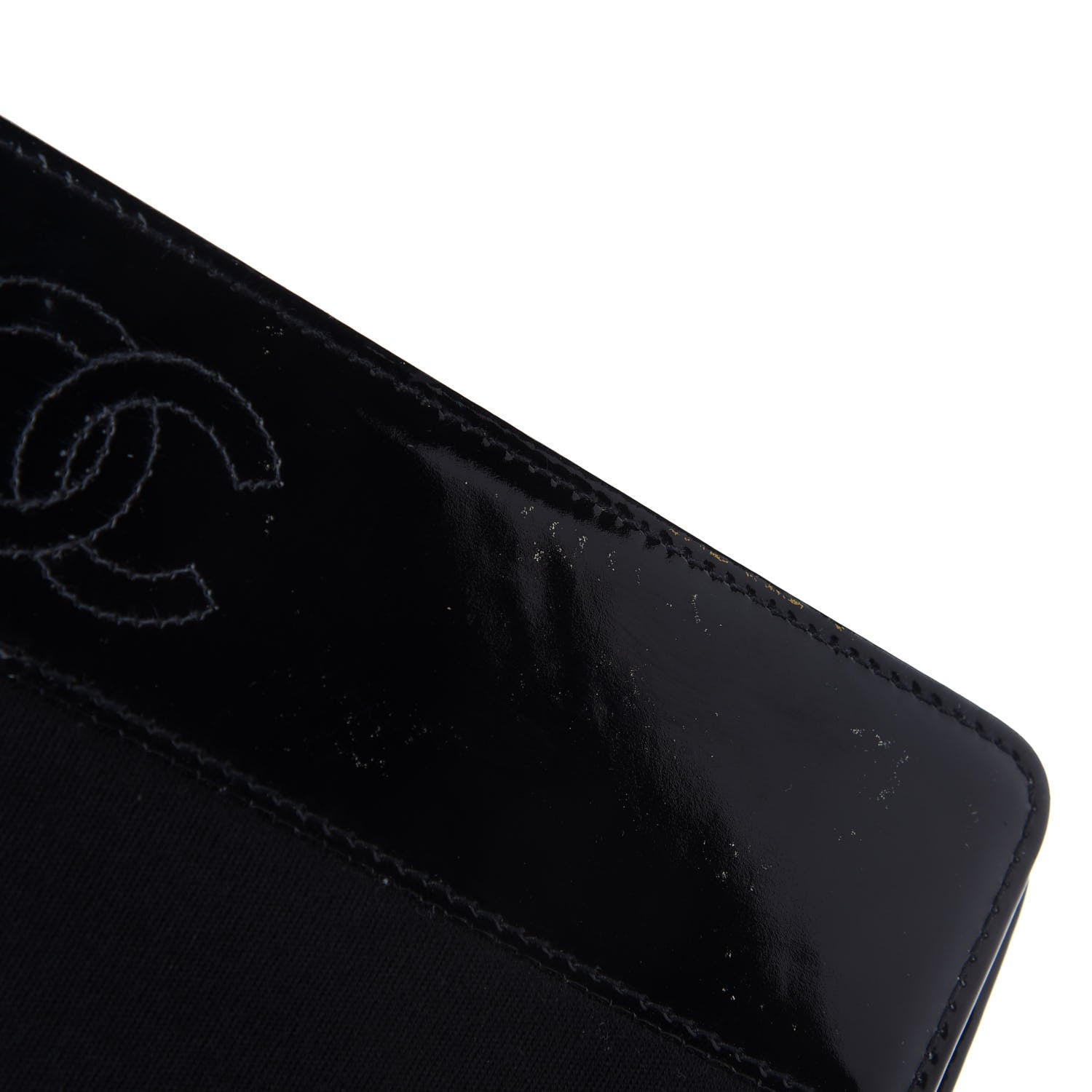 Chanel Patent Jersey Shoulder Flap Bag Black 10 of 15