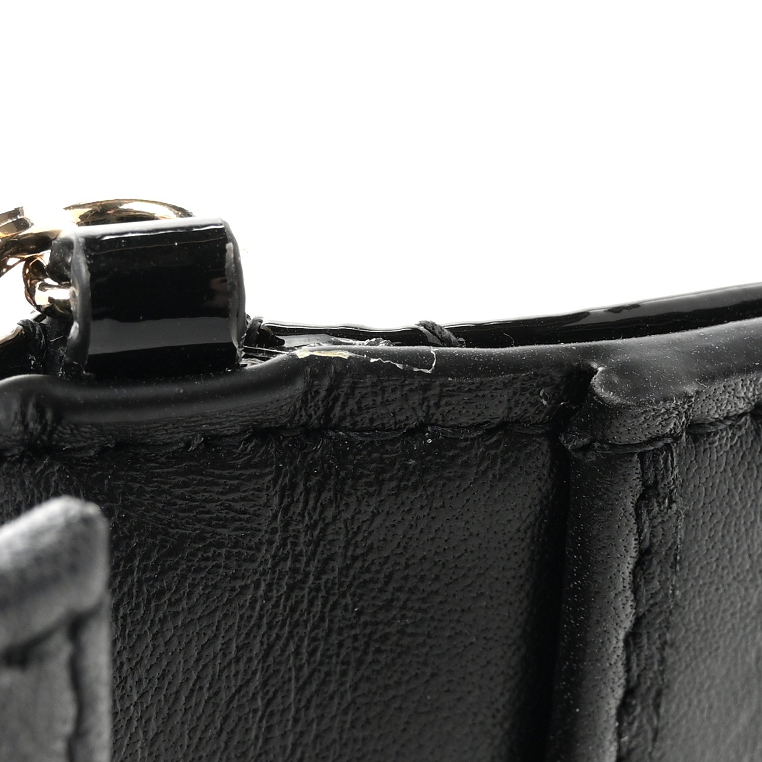 Christian Dior Patent Cannage Small Lady Dior Flap Card Holder Black 8 of 9