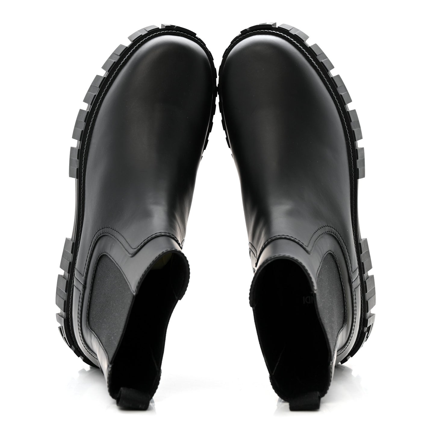 Calfskin Rubber Fendi Force Chelsea Boots 42 Black