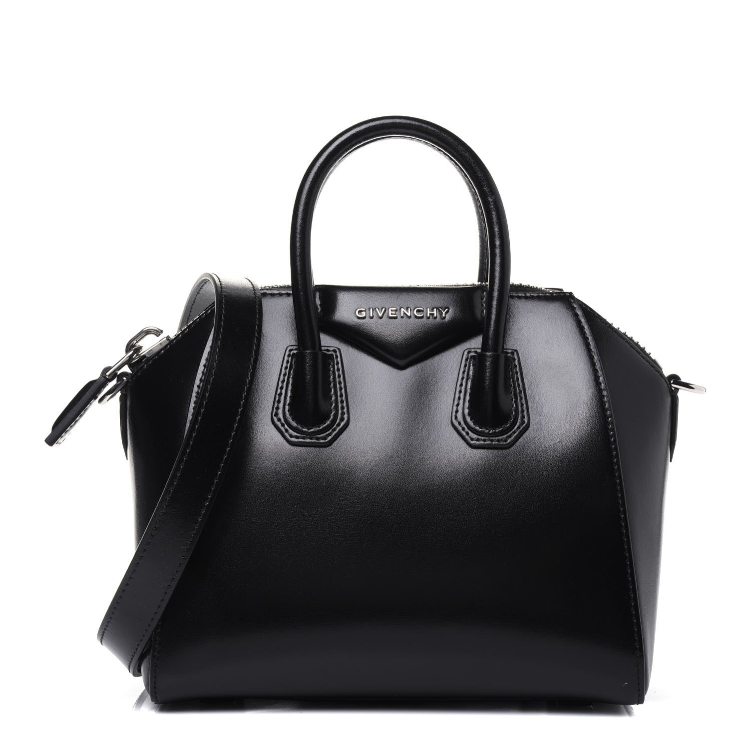 Givenchy Shiny Lord Calfskin Mini Antigona Black 1 of 13