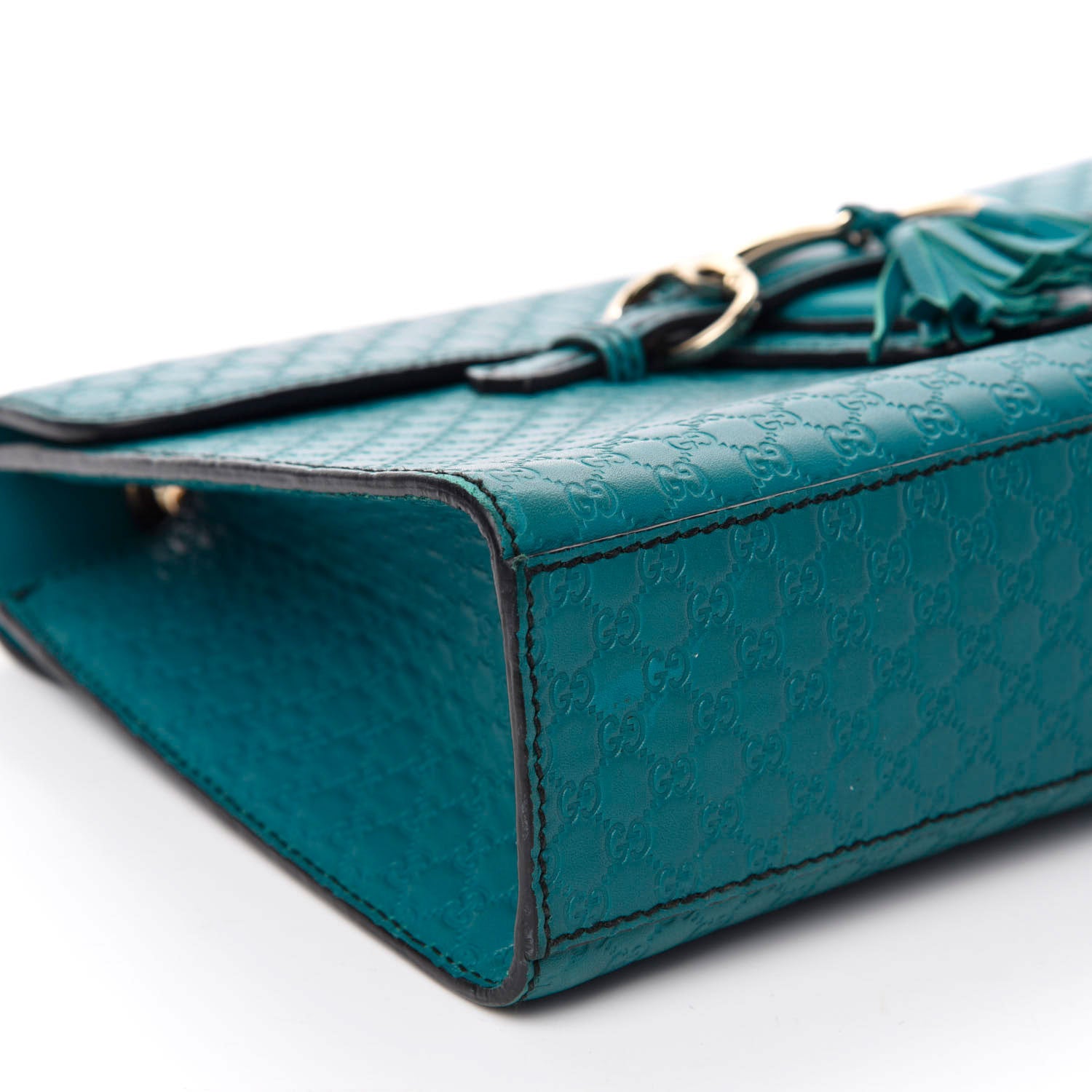 Gucci Soft Microguccissima Medium Emily Chain Shoulder Bag Deep Cobalt 6 of 10