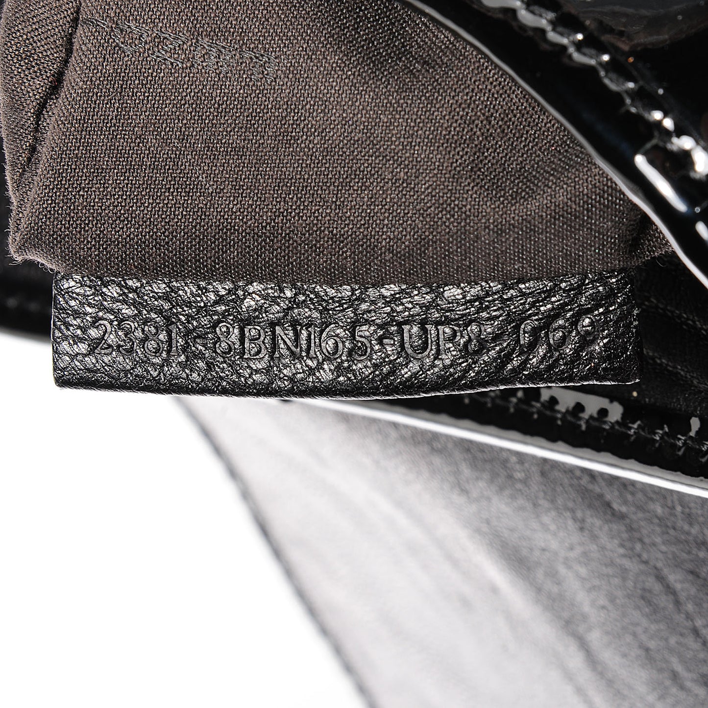 Nappa Patent B Bag Black