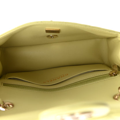 Chanel Lambskin Quilted Mini Rectangular Flap Light Green 4 of 10