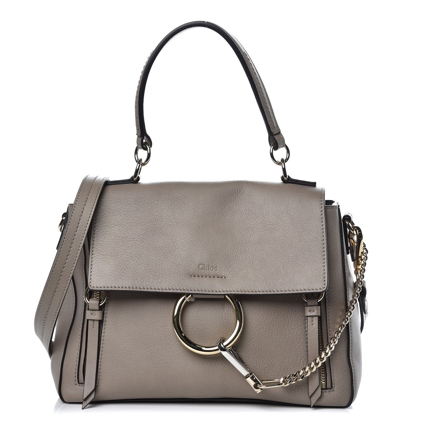 Calfskin Small Faye Day Shoulder Bag Motty Grey