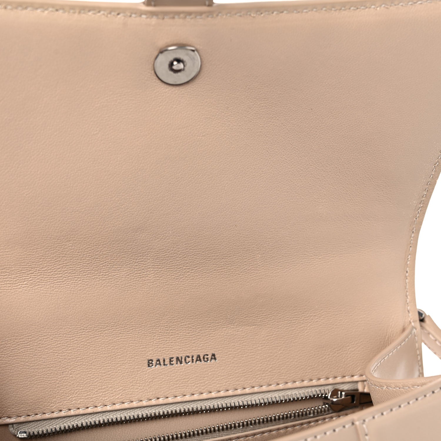 Balenciaga Shiny Box Calfskin Small Hourglass Top Handle Bag Light Beige 10 of 15