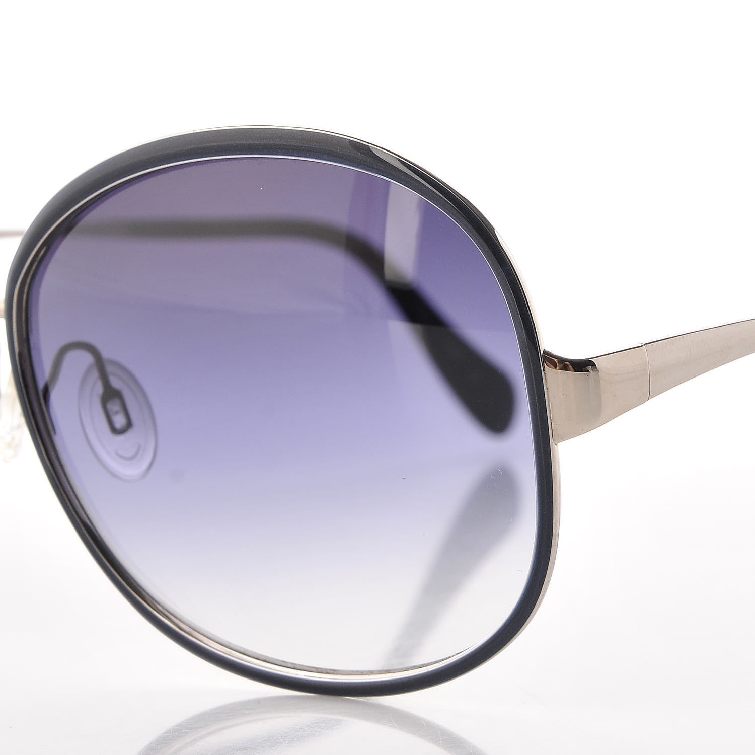 Oliver Peoples Racy Round Sunglasses Blue Silver 8 of 8
