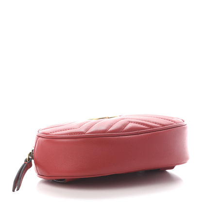 Gucci Calfskin Matelasse GG Marmont Belt Bag 85 34 Hibiscus Red 4 of 7