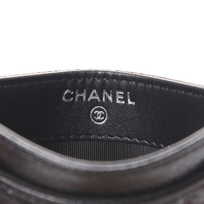 Chanel Caviar Camellia Embossed Card Holder Black 5 of 8