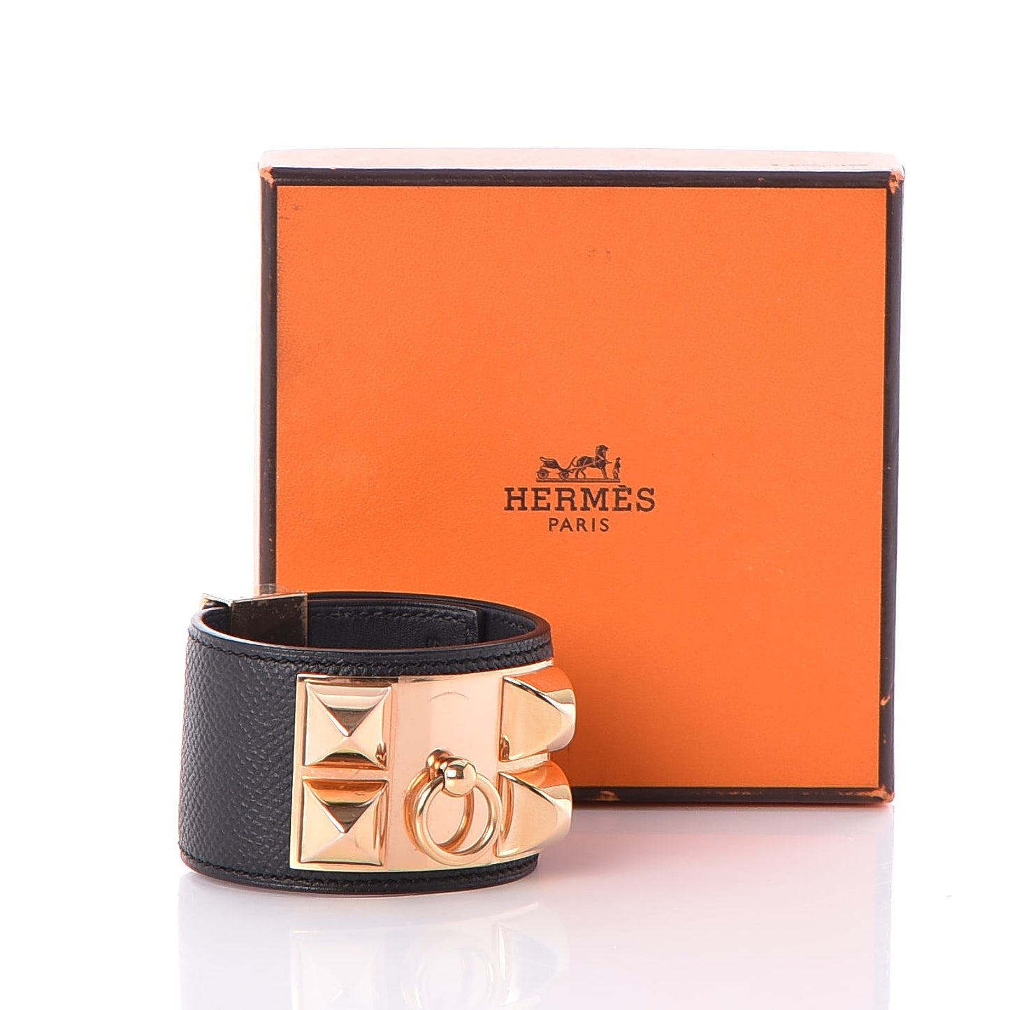 Epsom Collier de Chien CDC Bracelet S Black