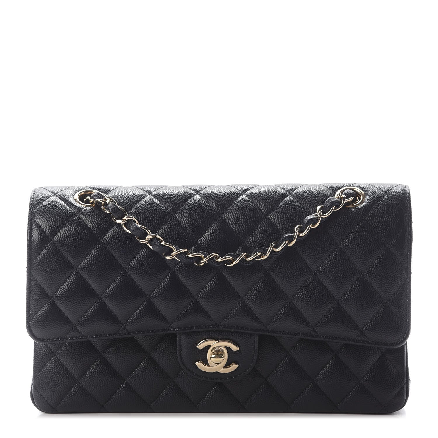 Chanel Caviar Quilted Medium Double Flap Navy 1 of 9