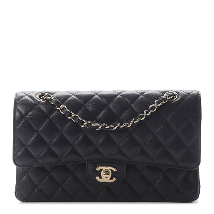 Chanel Caviar Quilted Medium Double Flap Navy 1 of 9