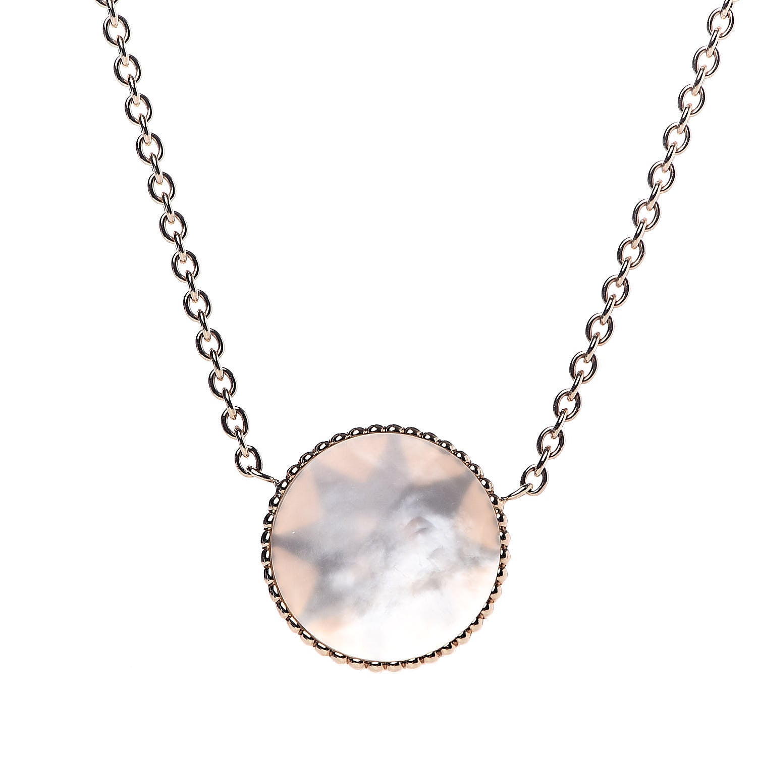 Christian Dior 18K Yellow Gold Diamond Mother of Pearl Rose Des Vents Necklace 5 of 8