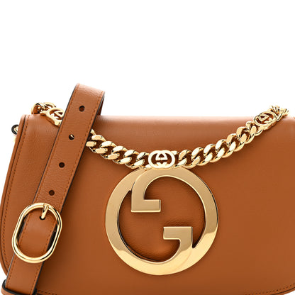 Gucci Roxy Calfskin Blondie Chain Shoulder Flap Bag Blondie Cognac 8 of 10