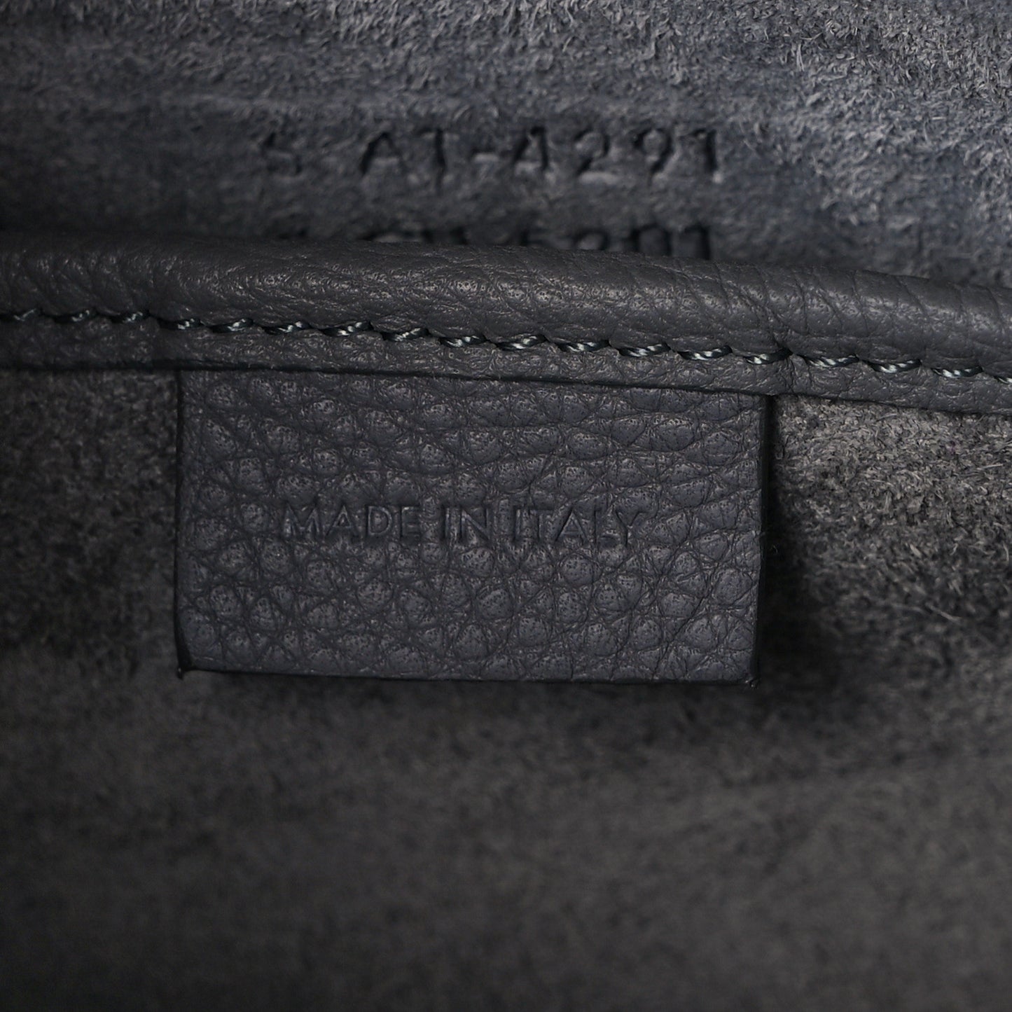 Drummed Calfskin Nano Luggage Kohl