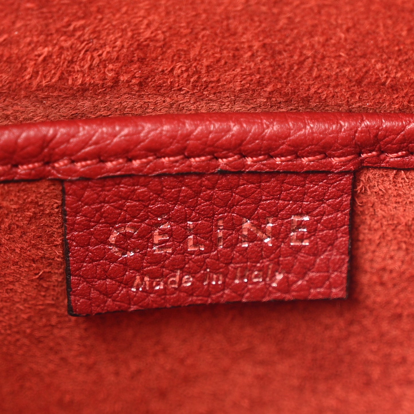 Drummed Calfskin Nano Luggage Merlot