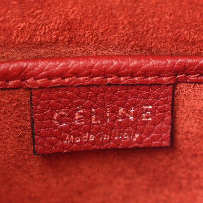Celine Drummed Calfskin Nano Luggage Merlot 6 of 12