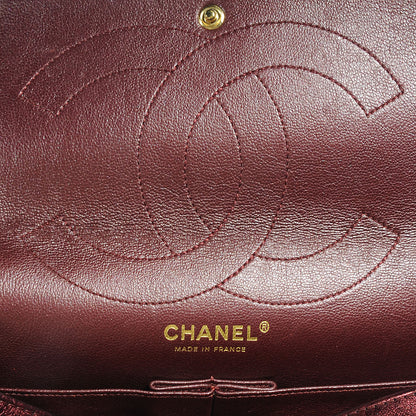 Chanel Calfskin 2.55 Reissue 227 Flap Metallic Dark Red 6 of 7