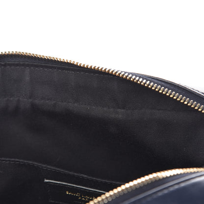 Saint Laurent Calfskin Matelasse Monogram Lou Camera Bag Navy 8 of 17