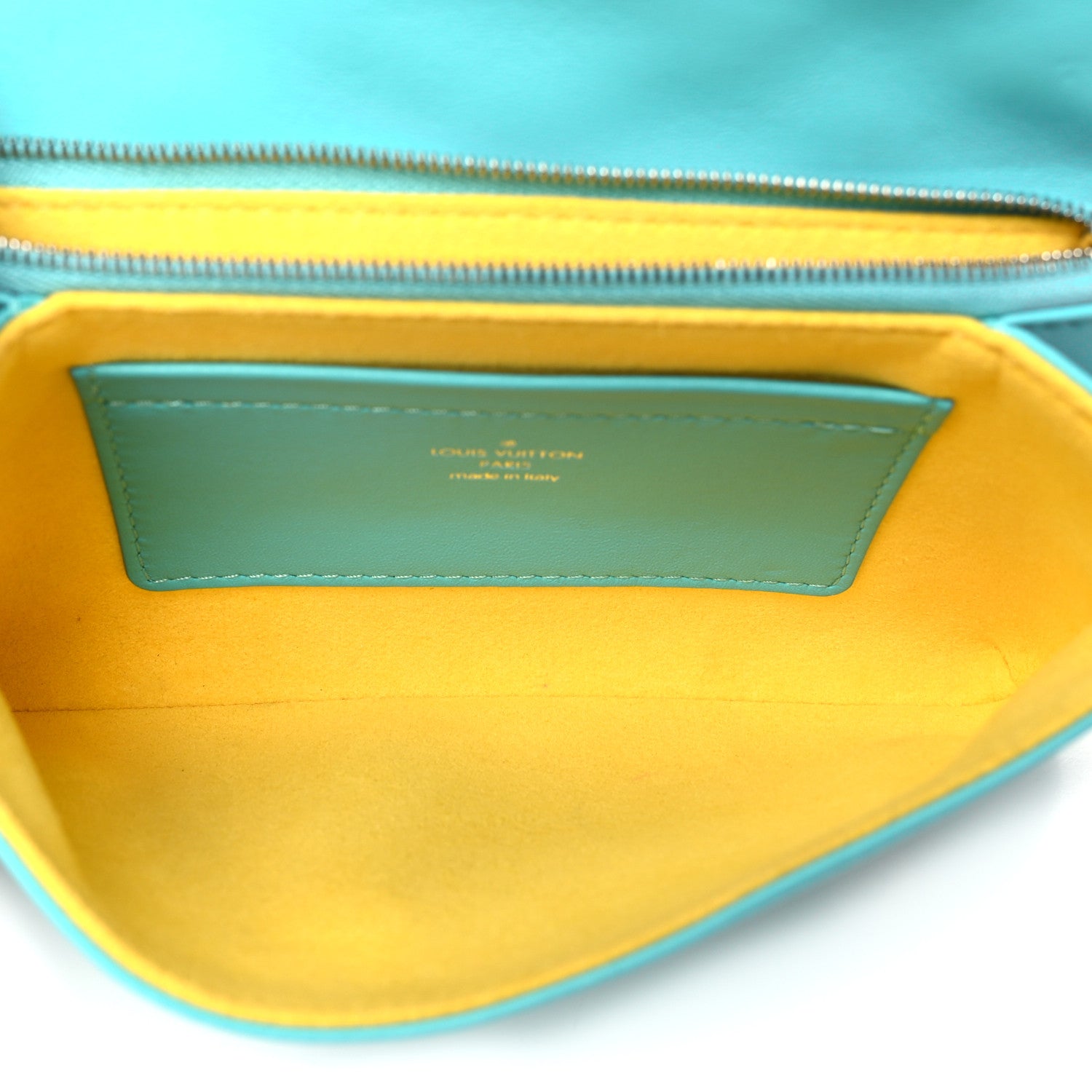 Louis Vuitton Lambskin Embossed Monogram Vuittamins Pochette Coussin Menthe Jaune 5 of 9