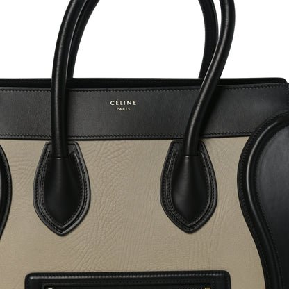Celine Elephant Calfskin Mini Tri-Color Luggage Beige 8 of 10