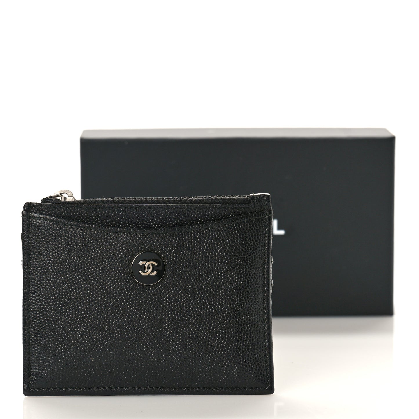 Caviar CC Zip Card Holder Black