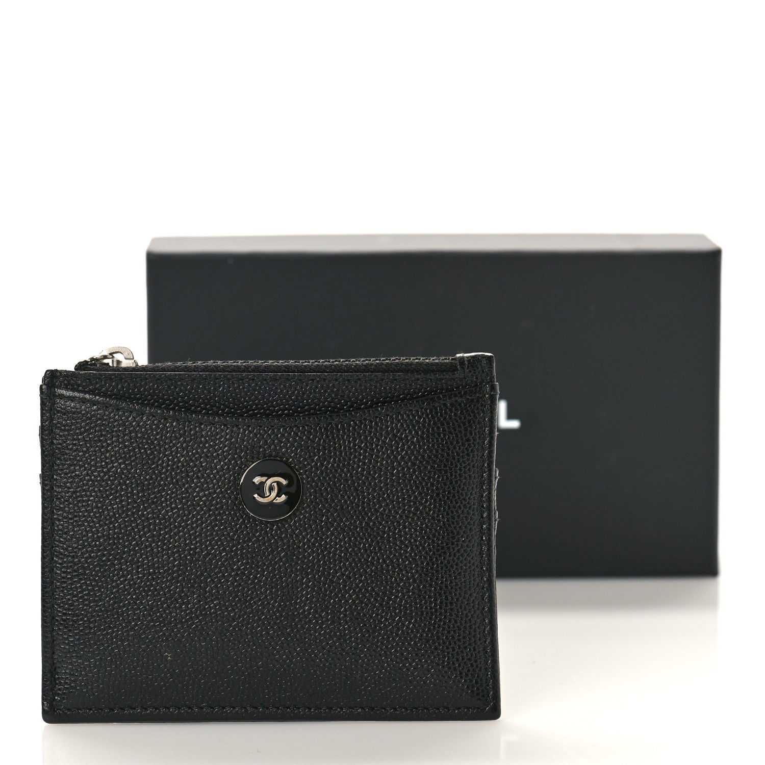 Chanel Caviar CC Zip Card Holder Black 9 of 9