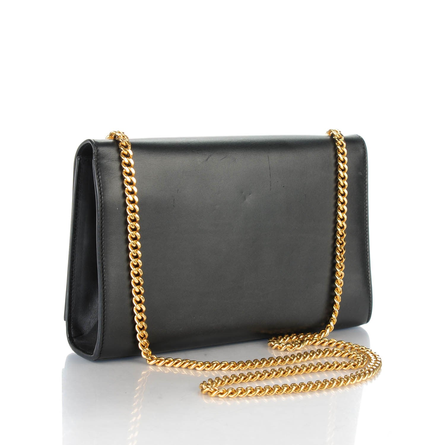 Saint Laurent Smooth Calfskin Medium Classic Monogram Kate Tassel Satchel Black 3 of 7